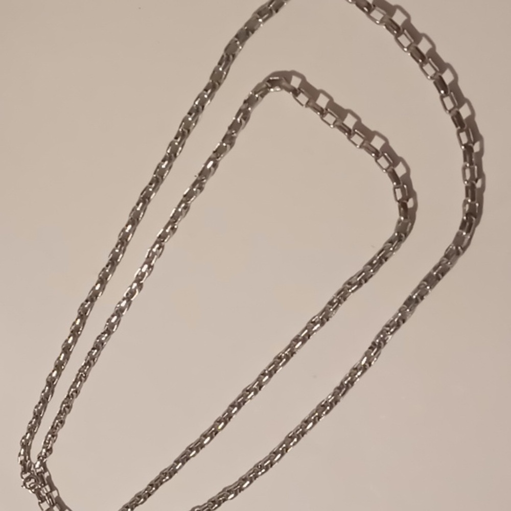 48 inch long paperclip chain stainless steel long or larered.